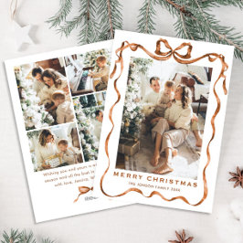 Weihnachten Boho Beige Bow Ribbon 5 Foto