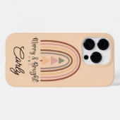 Weihnachten Boho Beige Case-Mate iPhone Hülle (Rückseite (Horizontal))