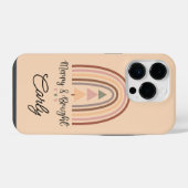Weihnachten Boho Beige iPhone Hülle (Rückseite (Horizontal))