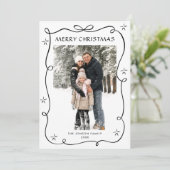 Weihnachten Boho Black Bow Ribbon 3 Foto (Stehend Vorderseite)