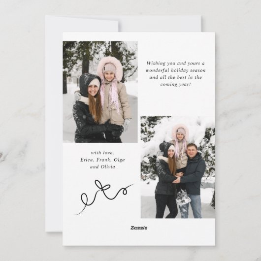 Weihnachten Boho Black Bow Ribbon 3 Foto (Rückseite)