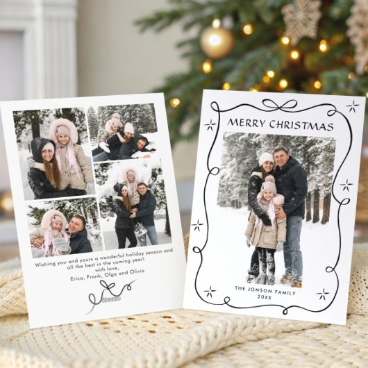 Weihnachten Boho Black Bow Ribbon 5 Foto