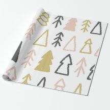 Weihnachten Boho Moderne Vintage Geschenkpapier