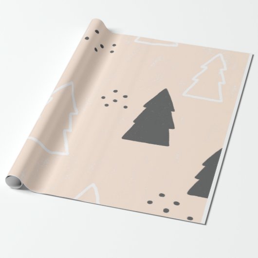 Weihnachten Boho Modernes Vintages Wrackpapier Geschenkpapier (Ungerollt)