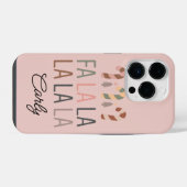 Weihnachten Boho Pink iPhone Hülle (Rückseite (Horizontal))