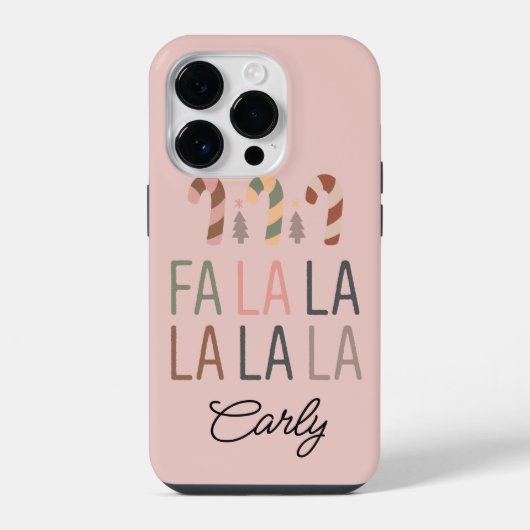 Weihnachten Boho Pink iPhone Hülle (Rückseite)