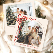 Weihnachten Boho Red Bow Ribbon 2 Foto