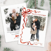 Weihnachten Boho Red Bow Ribbon 2 Foto