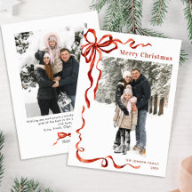 Weihnachten Boho Red Bow Ribbon 2 Foto