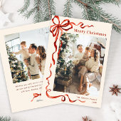 Weihnachten Boho Red Bow Ribbon 2 Foto