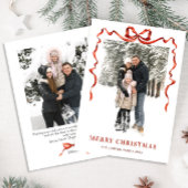 Weihnachten Boho Red Bow Ribbon 2 Foto