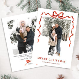 Weihnachten Boho Red Bow Ribbon 2 Foto