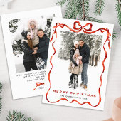 Weihnachten Boho Red Bow Ribbon 2 Foto