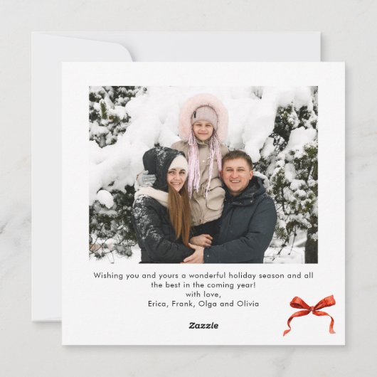 Weihnachten Boho Red Bow Ribbon 2 Foto (Rückseite)