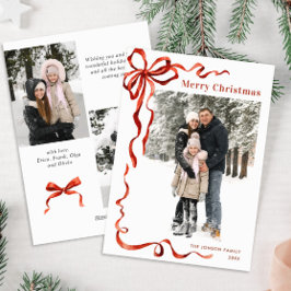 Weihnachten Boho Red Bow Ribbon 3 Foto