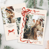 Weihnachten Boho Red Bow Ribbon 3 Foto