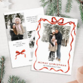 Weihnachten Boho Red Bow Ribbon 3 Foto