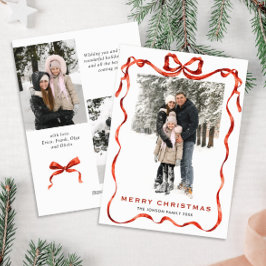 Weihnachten Boho Red Bow Ribbon 3 Foto