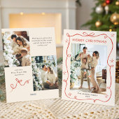 Weihnachten Boho Red Bow Ribbon 3 Foto