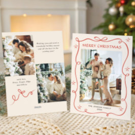 Weihnachten Boho Red Bow Ribbon 3 Foto