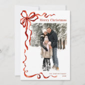 Weihnachten Boho Red Bow Ribbon 3 Foto (Vorderseite)