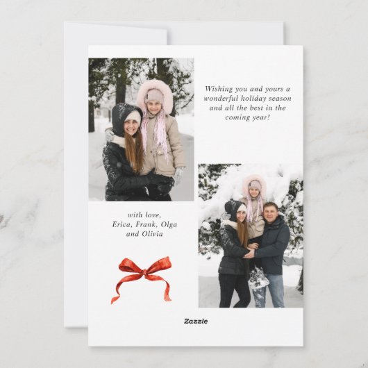 Weihnachten Boho Red Bow Ribbon 3 Foto (Rückseite)