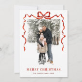 Weihnachten Boho Red Bow Ribbon 3 Foto (Vorderseite)