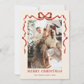 Weihnachten Boho Red Bow Ribbon 5 Foto (Vorderseite)