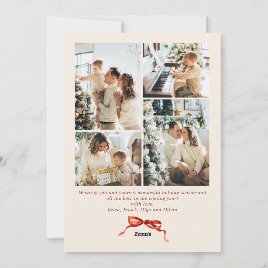 Weihnachten Boho Red Bow Ribbon 5 Foto (Rückseite)