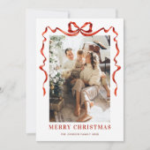 Weihnachten Boho Red Bow Ribbon 5 Foto (Vorderseite)