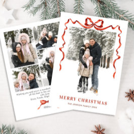 Weihnachten Boho Red Bow Ribbon 5 Foto