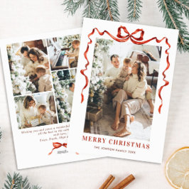 Weihnachten Boho Red Bow Ribbon 5 Foto