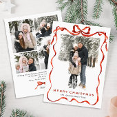 Weihnachten Boho Red Bow Ribbon 5 Foto