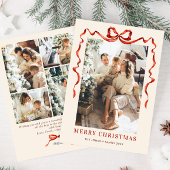 Weihnachten Boho Red Bow Ribbon 5 Foto