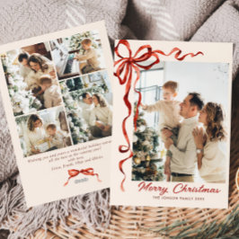 Weihnachten Boho Red Bow Ribbon 5 Foto