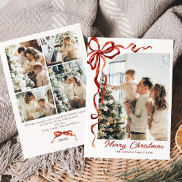 Weihnachten Boho Red Bow Ribbon 5 Foto