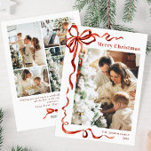 Weihnachten Boho Red Bow Ribbon 5 Foto