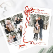 Weihnachten Boho Red Bow Ribbon 5 Foto