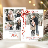 Weihnachten Boho Red Bow Ribbon 5 Foto