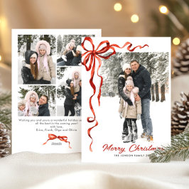 Weihnachten Boho Red Bow Ribbon 5 Foto