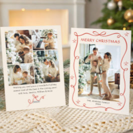 Weihnachten Boho Red Bow Ribbon 5 Foto