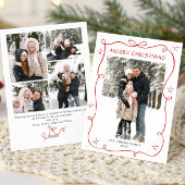 Weihnachten Boho Red Bow Ribbon 5 Foto