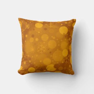 Weihnachten Bokeh, Golden Square Throw Kissen