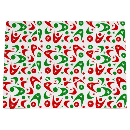 Weihnachten-Boomerangs Große Geschenktüte (Vorderseite)
