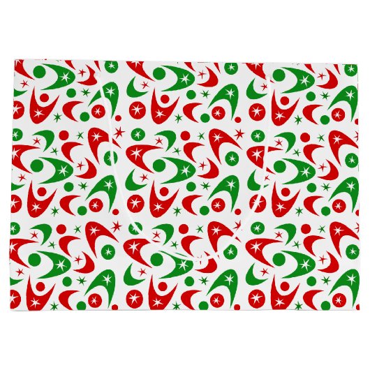 Weihnachten-Boomerangs Große Geschenktüte (Rückseite)