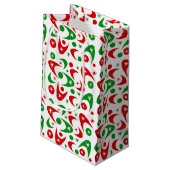 Weihnachten-Boomerangs Kleine Geschenktüte (Rückseite Schrägansicht)