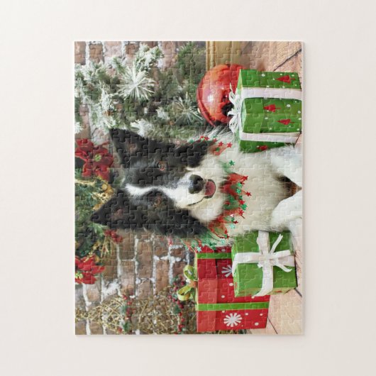 Weihnachten - Border-Collie - Jessup Puzzle (Vertikal)