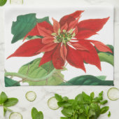 Weihnachten Bortanisches Poinsettia Geschirrtuch (Gefaltet)