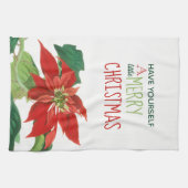 Weihnachten Bortanisches Poinsettia Geschirrtuch (Horizontal)