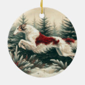 Weihnachten Borzoi-Ornament Keramik Ornament (Hinten)